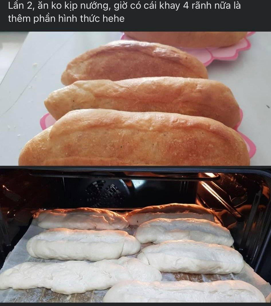 "Team yêu bếp" khoe mẻ bánh mì thơm ngon nóng hổi tại nhà. (Ảnh: Thanh Hạnh) "Team yêu bếp" khoe mẻ bánh mì thơm ngon nóng hổi tại nhà. (Ảnh: Thanh Hạnh)