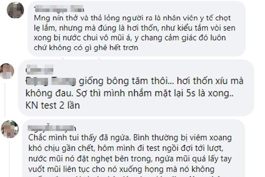 Netizen chia sẻ về cảm giác lúc xét nghiệm tầm soát COVID-19.