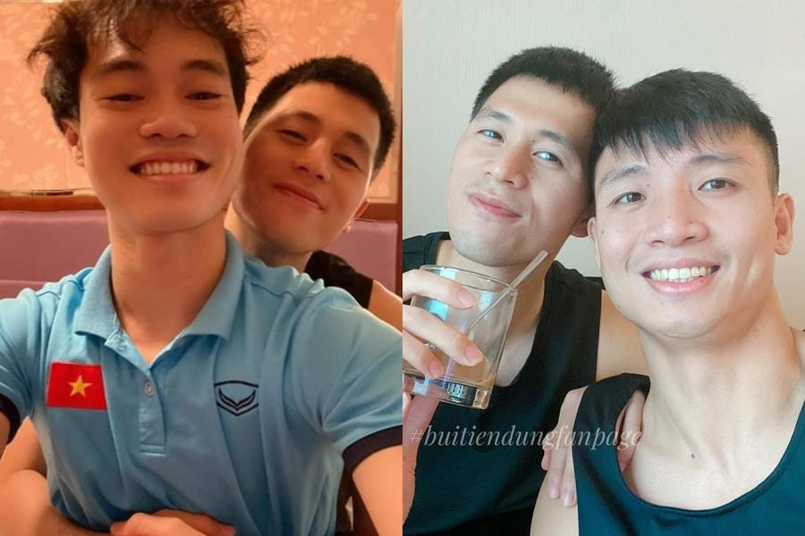 Fan tinh mắt &quot;soi&quot; chiếc áo được Đình Trọng mặc khi ôm Văn Toàn hôm trước, nay mặc chụp chung Tiến Dũng.