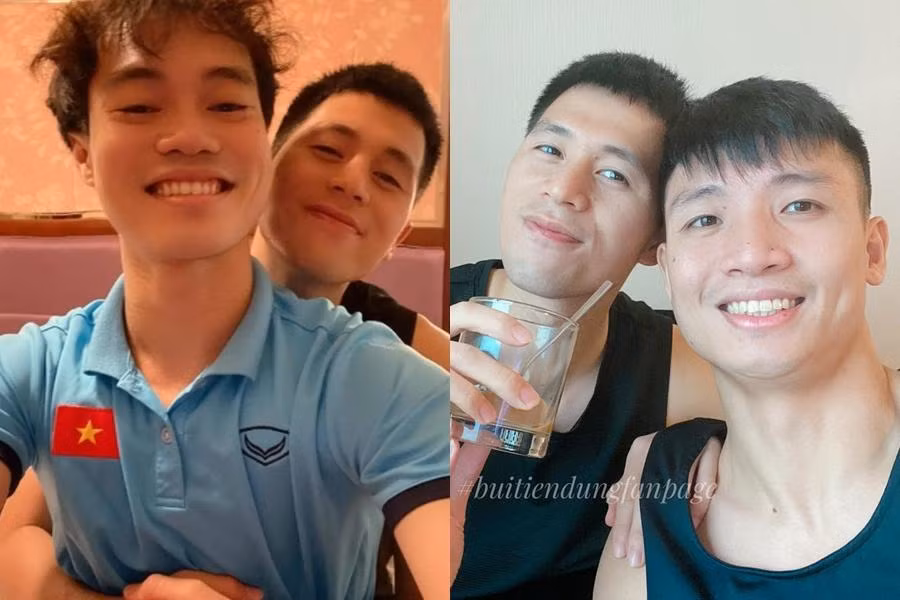 Fan tinh mắt "soi" chiếc áo được Đình Trọng mặc khi ôm Văn Toàn hôm trước, nay mặc chụp chung Tiến Dũng.