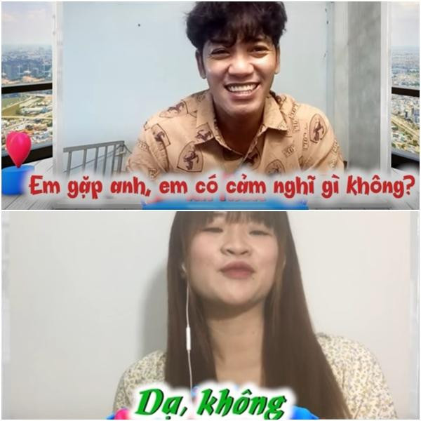 Cô gái không mấy hào hứng, niềm nở khi trực tiếp nói chuyện với chàng trai.