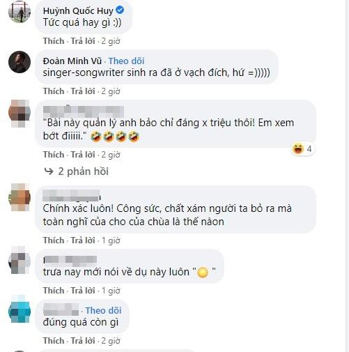 Đồng nghiệp, bạn bè ủng hộ trước chia sẻ của Kai Đinh về quyền lợi của nhạc sĩ. Đồng nghiệp, bạn bè ủng hộ trước chia sẻ của Kai Đinh về quyền lợi của nhạc sĩ.