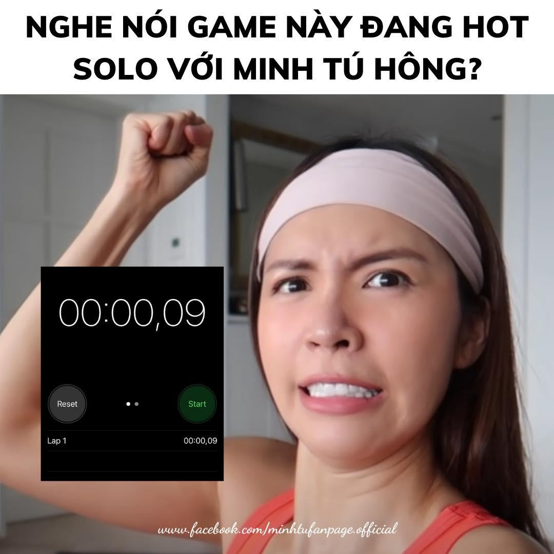 Minh Tú có kết quả 9 giây, mời các fan &quot;tiếp chiêu&quot;. (Ảnh: page Minh Tú)