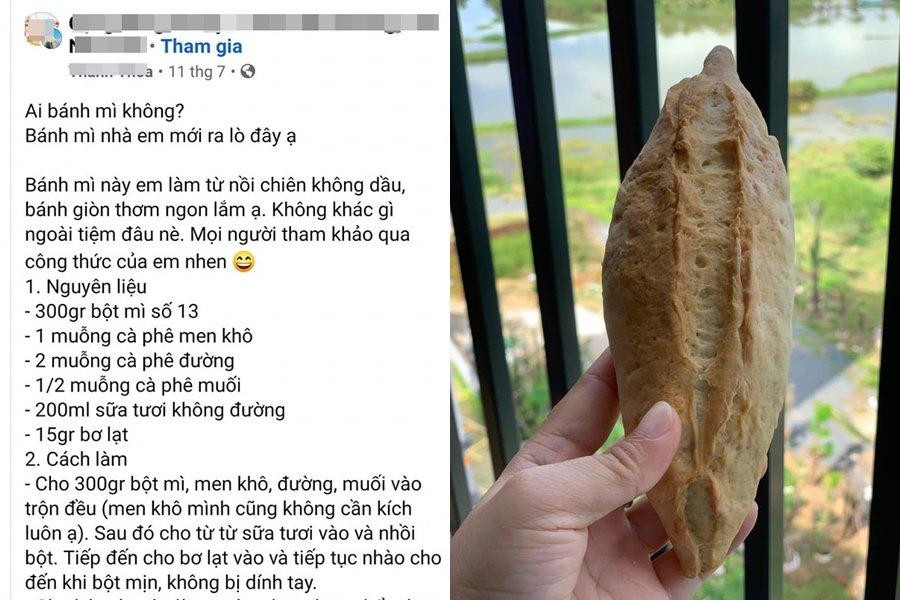 Bánh mì homemade làm bằng nồi chiên không dầu cũng vô cùng xịn xò. (Ảnh: Yến Nhi) Bánh mì homemade làm bằng nồi chiên không dầu cũng vô cùng xịn xò. (Ảnh: Yến Nhi)