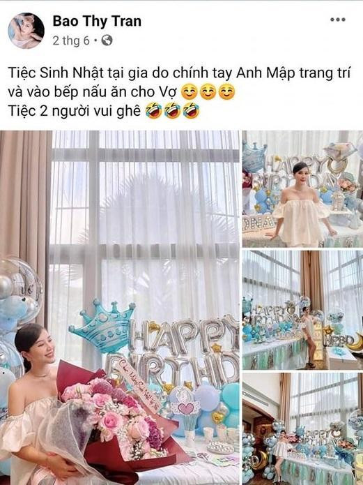 Bảo Thy hạnh phúc khi chồng tự tay tổ chức tiệc sinh nhật cho vợ tại nhà. Bảo Thy hạnh phúc khi chồng tự tay tổ chức tiệc sinh nhật cho vợ tại nhà.