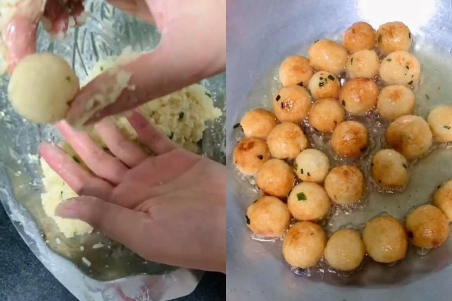 Mùi vị ngon lành không kém &quot;cá viên chiên chính hiệu&quot;. (Ảnh: Trâm Trâm)