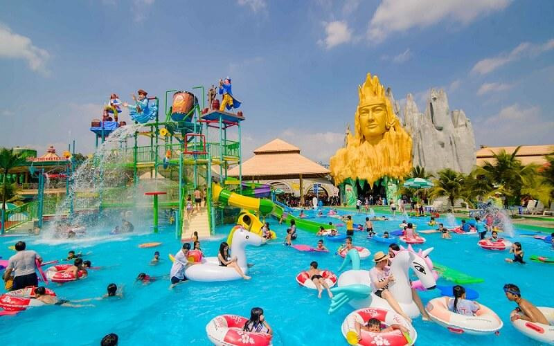 Biển Tiên Đồng Suối Tiên được nhiều gia đình ưa chuộng. Ảnh: Suoitien