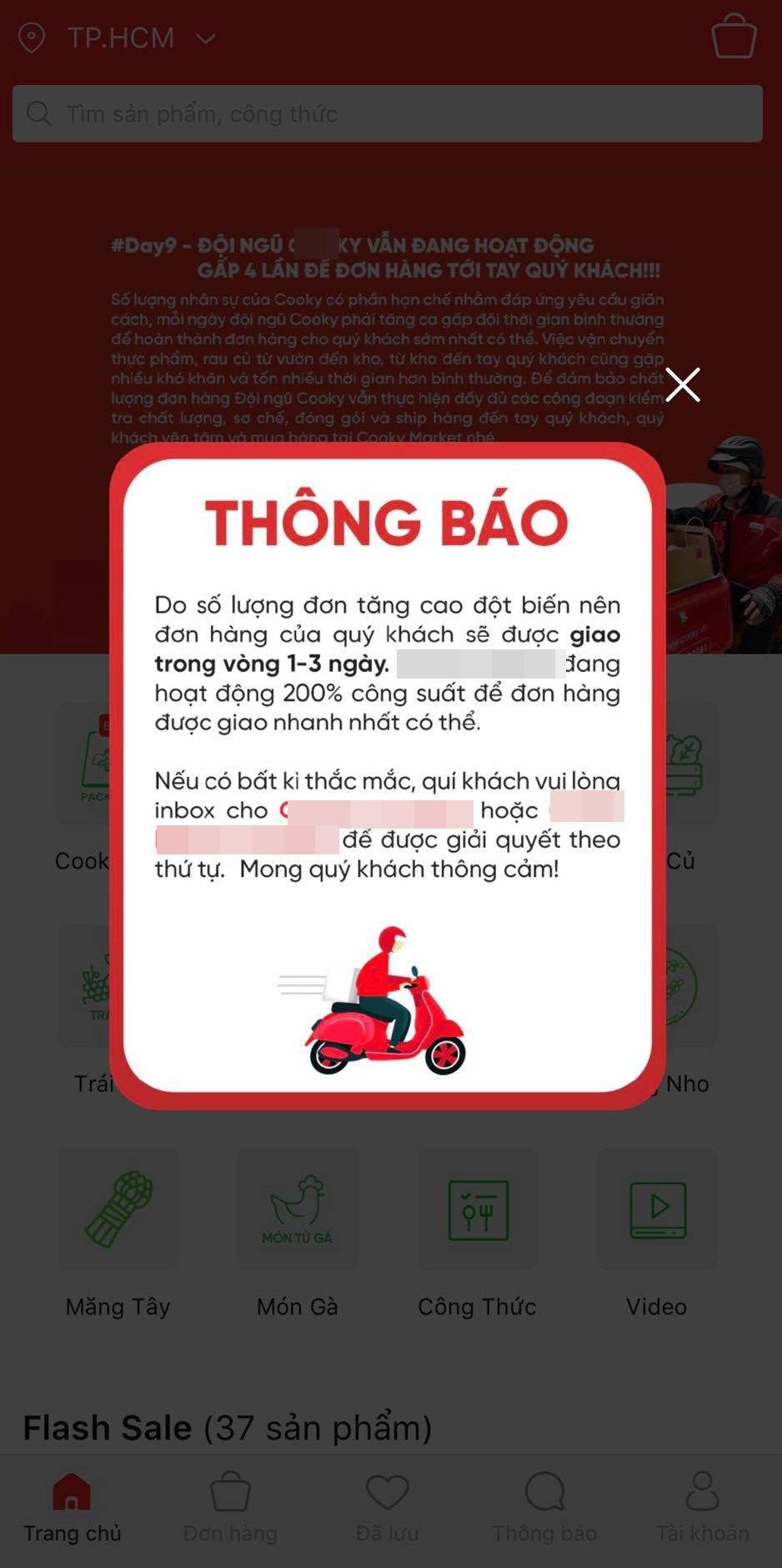 Nhiều siêu thị thông báo sẽ giao hàng sau vài ngày do tình trạng quá tải đơn hàng. Nhiều siêu thị thông báo sẽ giao hàng sau vài ngày do tình trạng quá tải đơn hàng.