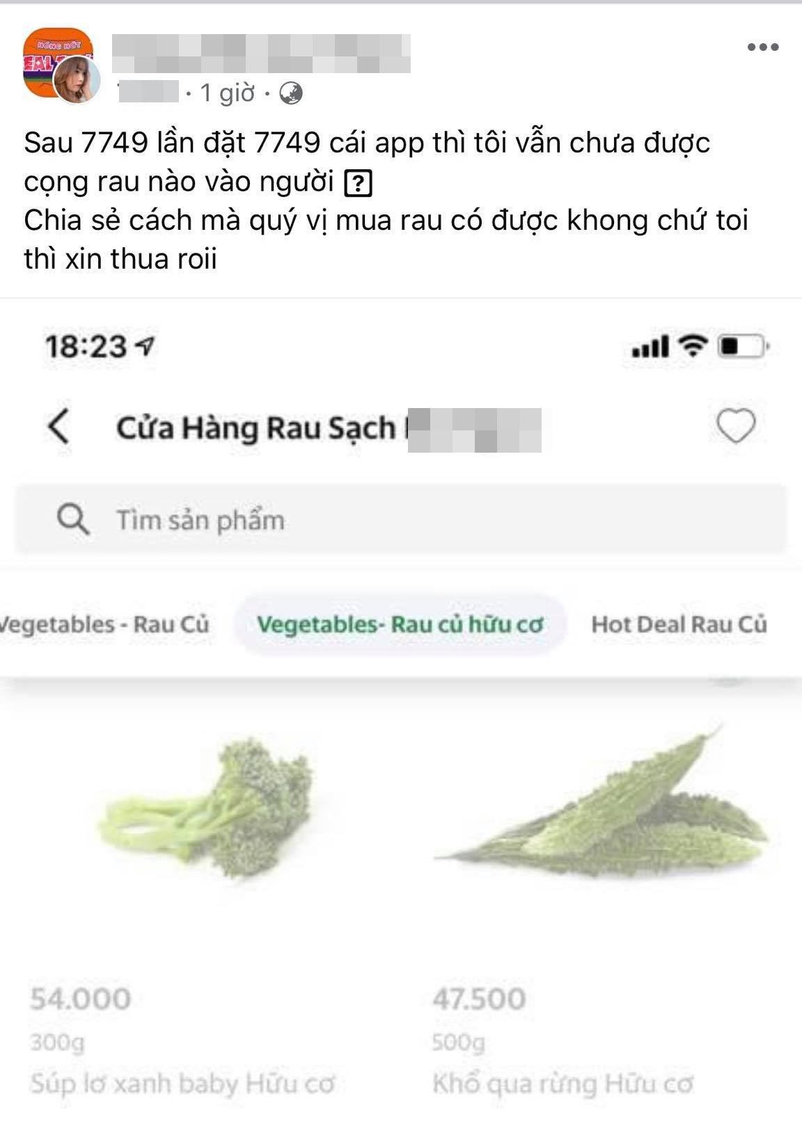 Netizen bó tay vì không thể đặt được rau củ qua ứng dụng. Netizen bó tay vì không thể đặt được rau củ qua ứng dụng.