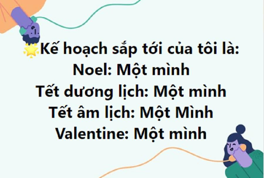 Còn đây là lịch trình đón Giáng sinh, Tết dương lịch của hội F.A.
