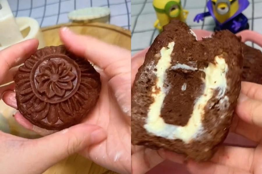 Chiếc bánh thành phẩm trông rất xịn sò, phần nhân phô mai tan chảy "đỉnh của chóp"! Chiếc bánh thành phẩm trông rất xịn sò, phần nhân phô mai tan chảy "đỉnh của chóp"!