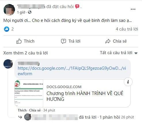 Netizen ở Bình Định chia sẻ cách đăng ký để được hỗ trợ về quê lúc TP.HCM bùng dịch.