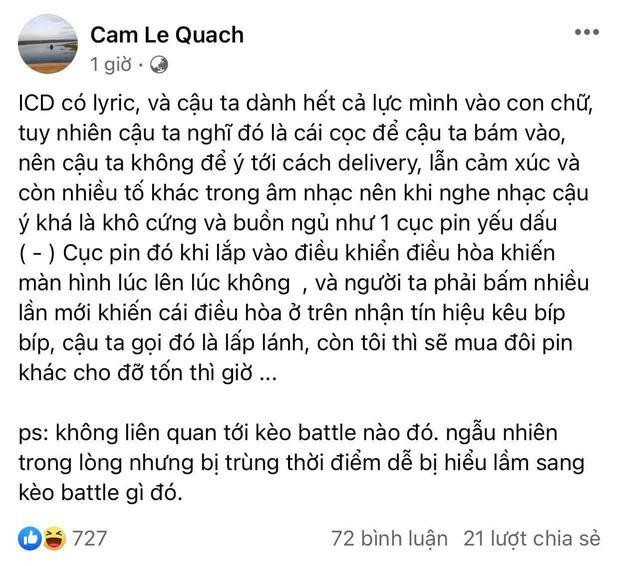 Chia sẻ của Kimmese về nhạc của ICD nhận được nhiều tranh cãi từ netizen. Chia sẻ của Kimmese về nhạc của ICD nhận được nhiều tranh cãi từ netizen.