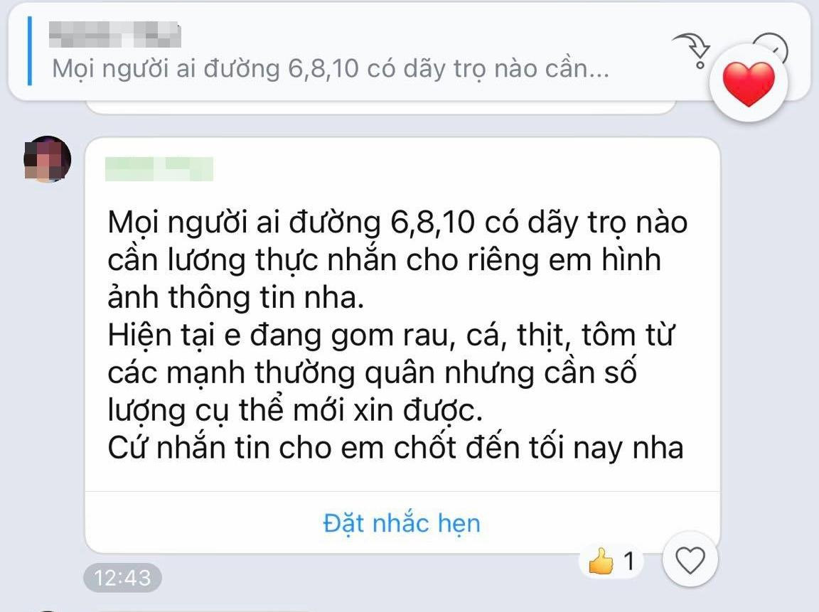 Đăng thông tin trong nhóm cư dân để tìm trường hợp khó khăn cần hỗ trợ. Đăng thông tin trong nhóm cư dân để tìm trường hợp khó khăn cần hỗ trợ.