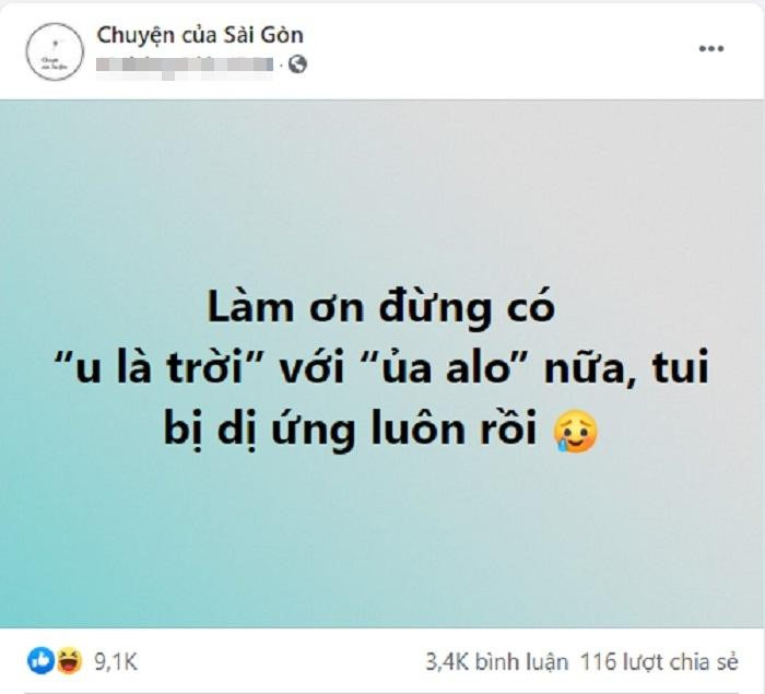 Nhiều netizen "từ chối hiểu" khi lướt đâu cũng thấy "u là trời". (Page: Chuyện của Sài Gòn) Nhiều netizen "từ chối hiểu" khi lướt đâu cũng thấy "u là trời". (Page: Chuyện của Sài Gòn)