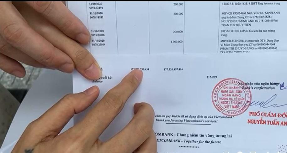 Công Vinh khẳng định số tiền nhận được trong đợt kêu gọi cứu trợ đồng bào miền Trung vào năm 2020 là 177 tỷ đồng. Công Vinh khẳng định số tiền nhận được trong đợt kêu gọi cứu trợ đồng bào miền Trung vào năm 2020 là 177 tỷ đồng.