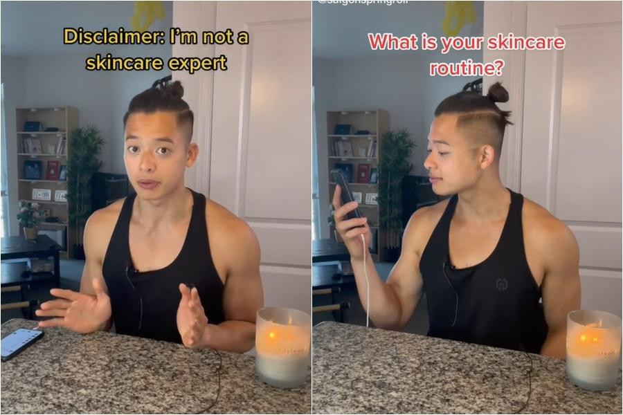 Mọi thứ vẫn đang ổn khi Trí Thịt Bòa cột tóc gọn gàng. (Nguồn: Trí Phan)