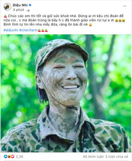 Nữ diễn viên chúc các sĩ tử 2K3 tự tin thi tốt. Nữ diễn viên chúc các sĩ tử 2K3 tự tin thi tốt.