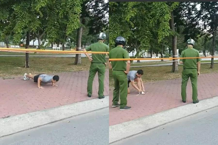 Nam thanh niên bị xử phạt 4 triệu đồng vì không đeo khẩu trang và ra đường khi không cần thiết. Nam thanh niên bị xử phạt 4 triệu đồng vì không đeo khẩu trang và ra đường khi không cần thiết.