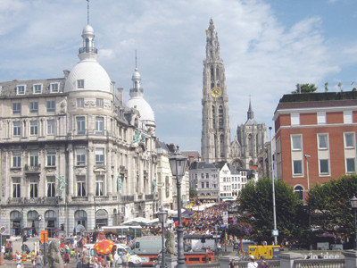 Một góc thành phố Antwerpen nơi có nhiều người Việt sinh sống