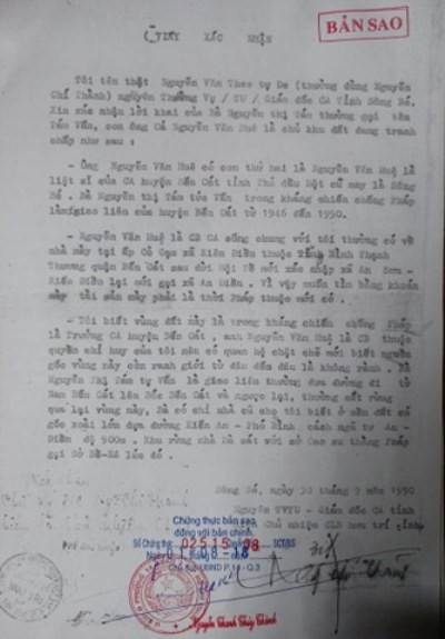 Công an Bình Dương nói gì vụ hy sinh 70 năm chưa được công nhận liệt sĩ? ảnh 1