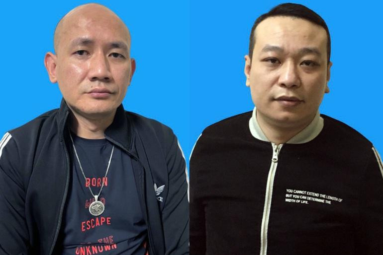 Quân "Trọc" (trái) và Lưu Tiến Huy (Ảnh: Công an Hà Nội).