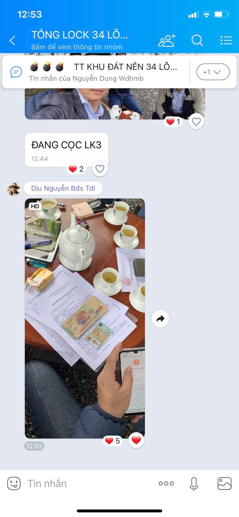 Để lấy lòng tin của khách bán những lô cuối, nhân viên môi giới liên tục gửi hình ảnh xác nhận đặt cọc của khách về dự án. Để lấy lòng tin của khách bán những lô cuối, nhân viên môi giới liên tục gửi hình ảnh xác nhận đặt cọc của khách về dự án.