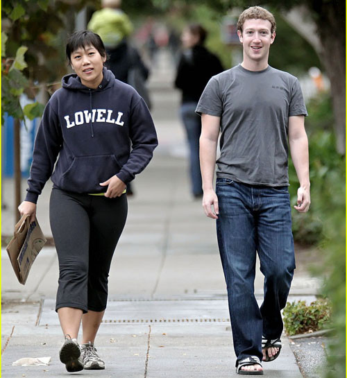 Mark Zuckerberg cùng bạn gái lâu năm Priscilla Chan 