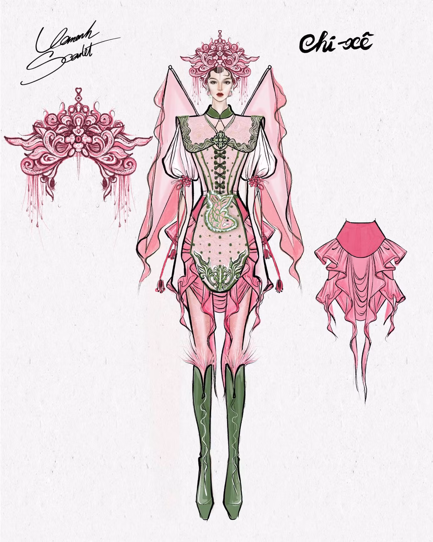 Nhà thiết kế Đỗ Vân Anh thực hiện phần trang phục cho Chi Xê, Pháo - hai người chơi có cá tính đối lập mùa Xuân tươi mới và mùa Đông sắc lạnh. Nhà thiết kế Đỗ Vân Anh thực hiện phần trang phục cho Chi Xê, Pháo - hai người chơi có cá tính đối lập mùa Xuân tươi mới và mùa Đông sắc lạnh.