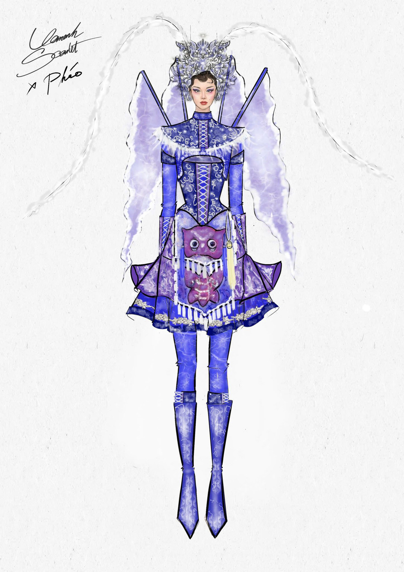 Nhà thiết kế Đỗ Vân Anh thực hiện phần trang phục cho Chi Xê, Pháo - hai người chơi có cá tính đối lập mùa Xuân tươi mới và mùa Đông sắc lạnh.