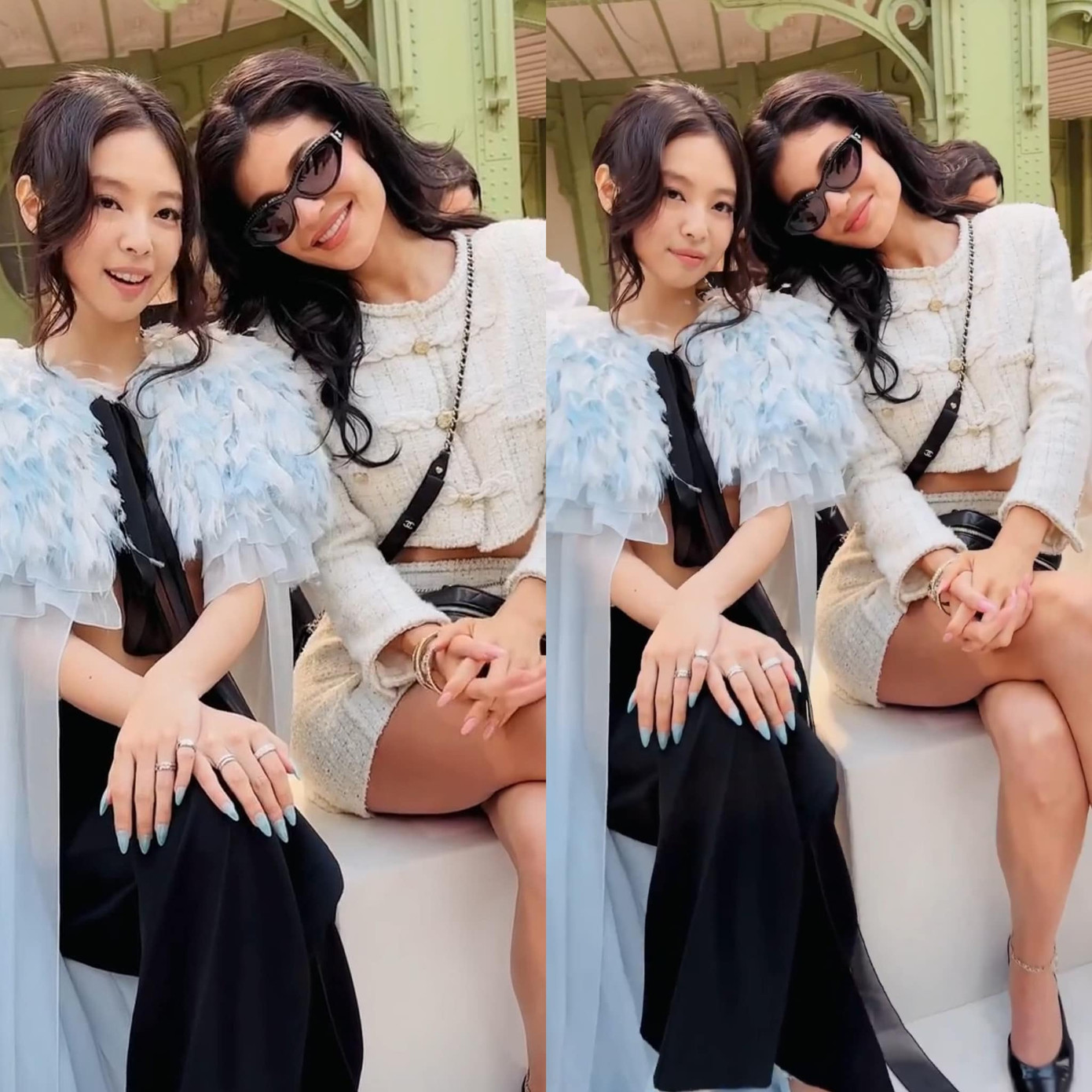 Bộ đôi IT-girl đình đám Jennie BLACKPINK và Kylie Jenner chung khung hình.