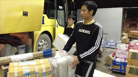 Giờ đây Quốc Vượng đang kiếm sống bằng nghề bốc vác 