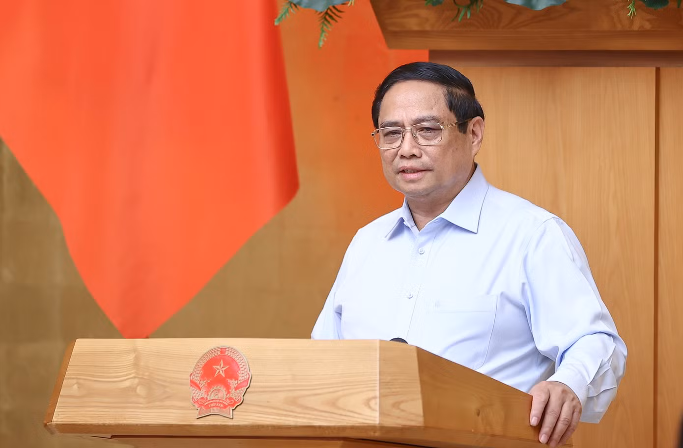 Thủ tướng Phạm Minh Chính phát biểu kết luận phiên họp Chính phủ thường kỳ. Ảnh: Nhật Bắc Thủ tướng Phạm Minh Chính phát biểu kết luận phiên họp Chính phủ thường kỳ. Ảnh: Nhật Bắc