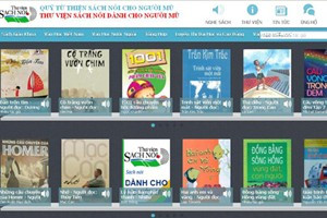Giao diện của website Thư viện sách nói