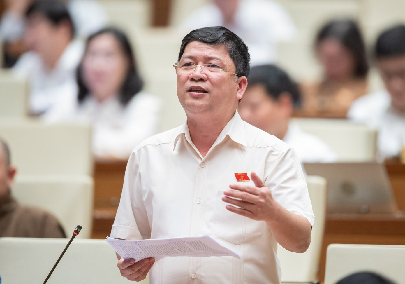 Đại biểu Quốc hội Tạ Văn Hạ (đoàn Quảng Nam). Ảnh Như Ý