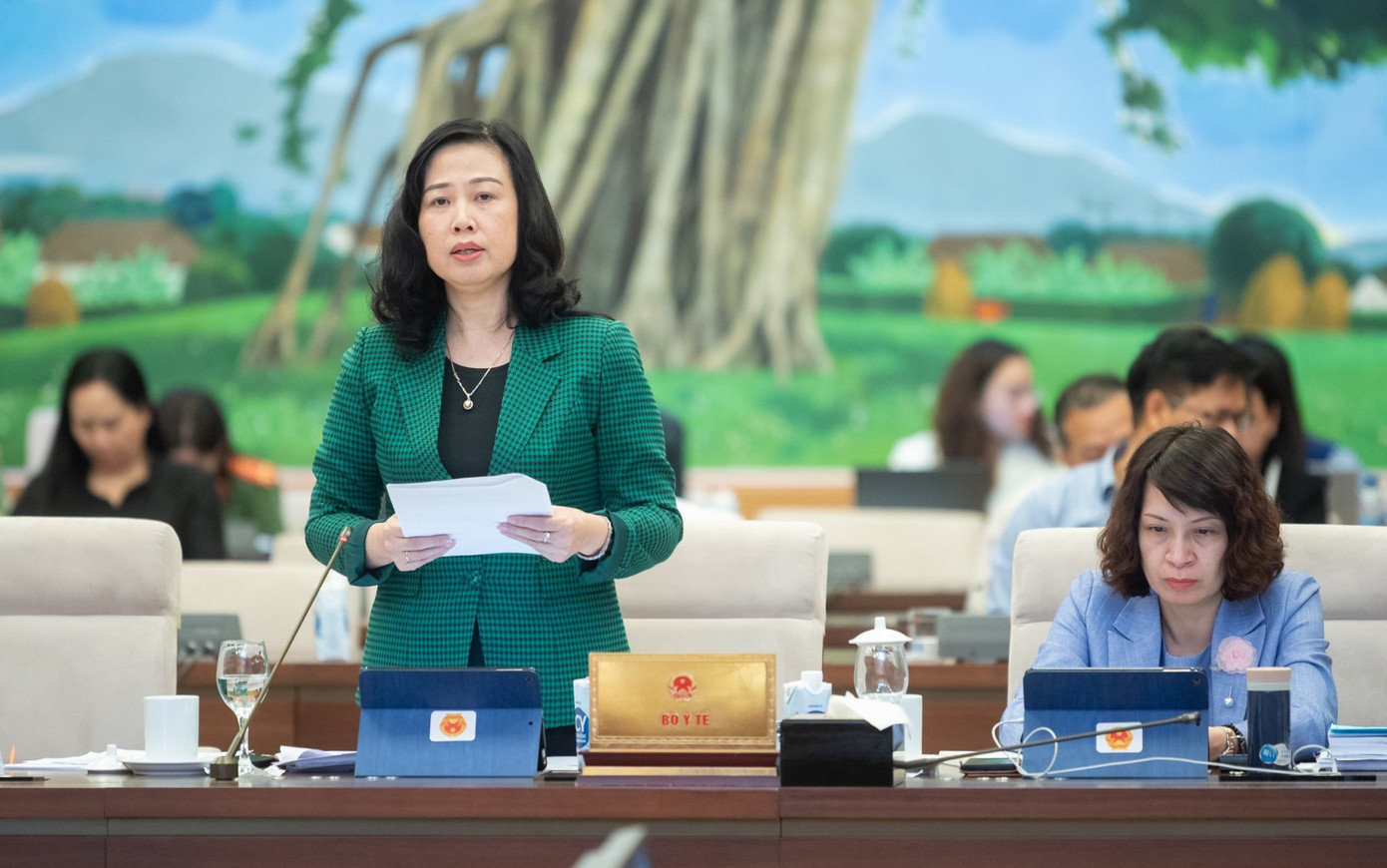 Bộ trưởng Y tế Đào Hồng Lan tại phiên họp