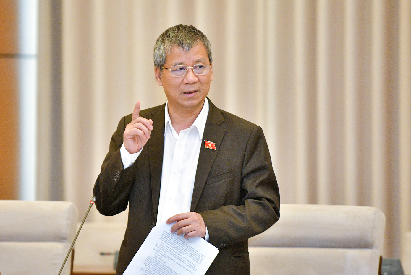 Đại biểu Nguyễn Anh Trí, (đoàn Hà Nội), thành viên Đoàn giám sát. (Ảnh: QH)