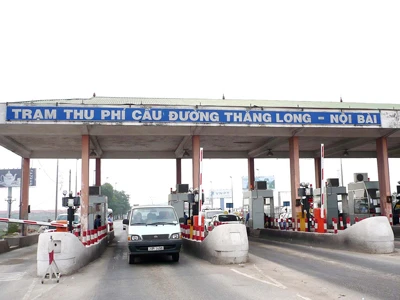 Trạm thu phí Bắc Thăng Long - Nội Bài sẽ dỡ bỏ từ 1/7. Ảnh: Trọng Đảng