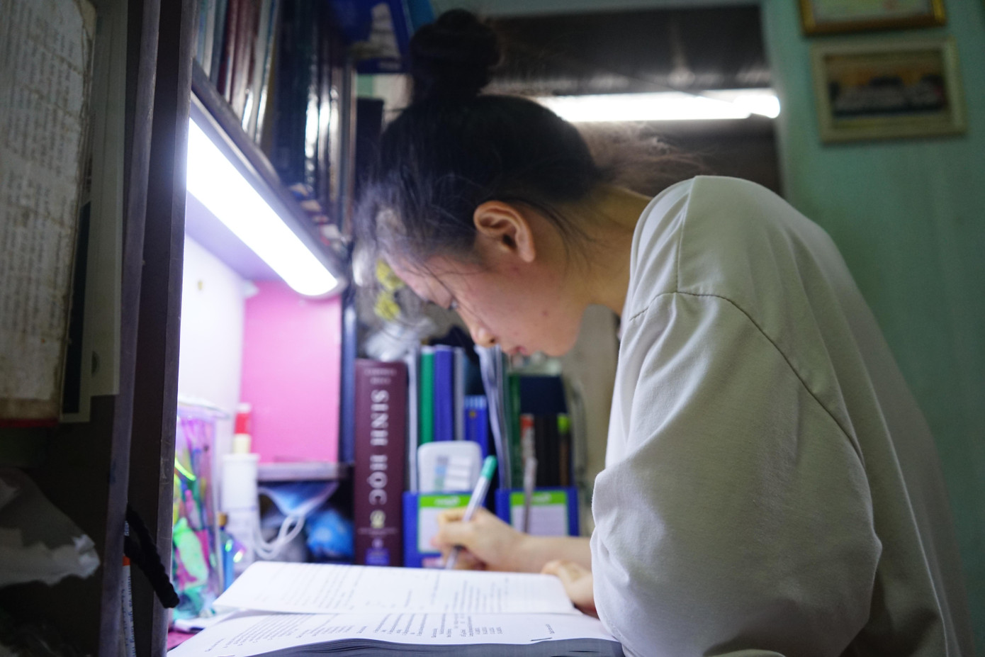 Để không phụ công sức của ba mẹ cũng như sự giúp đỡ đến từ cộng đồng, Hồng Thu cho biết sẽ cố gắng hoàn thành tốt chương trình học và trở thành một điều dưỡng viên giỏi. Để không phụ công sức của ba mẹ cũng như sự giúp đỡ đến từ cộng đồng, Hồng Thu cho biết sẽ cố gắng hoàn thành tốt chương trình học và trở thành một điều dưỡng viên giỏi.