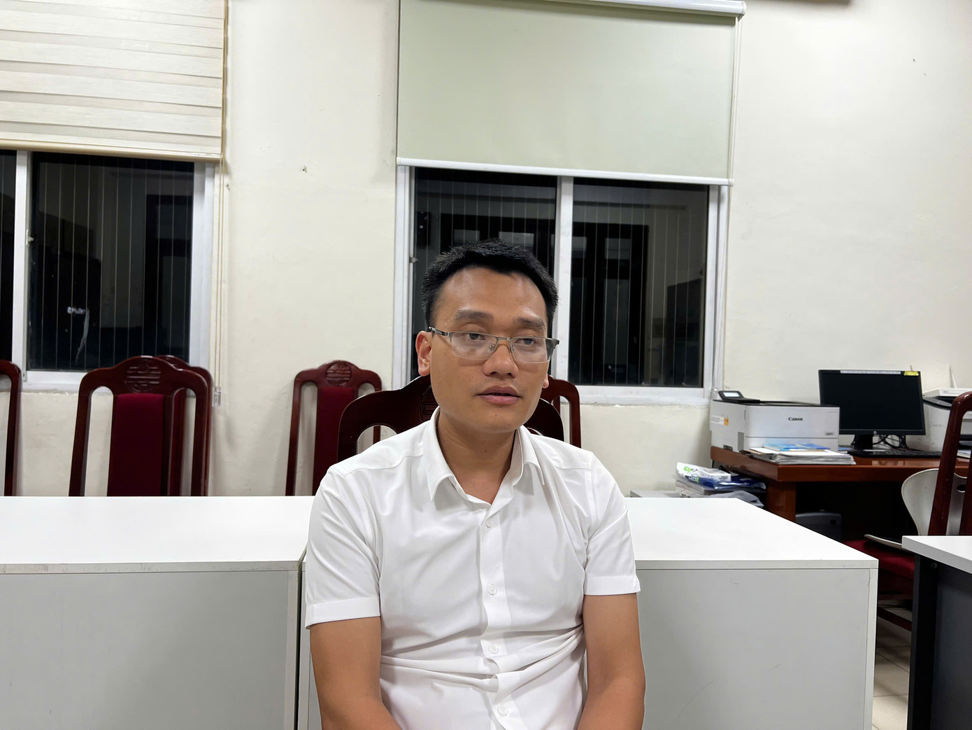 Ông Tuấn tại cơ quan điều tra. Ông Tuấn tại cơ quan điều tra.