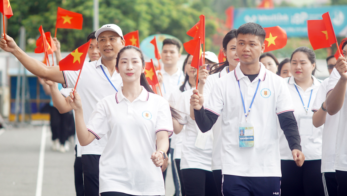 Các vận động viên tham dự hội thao.