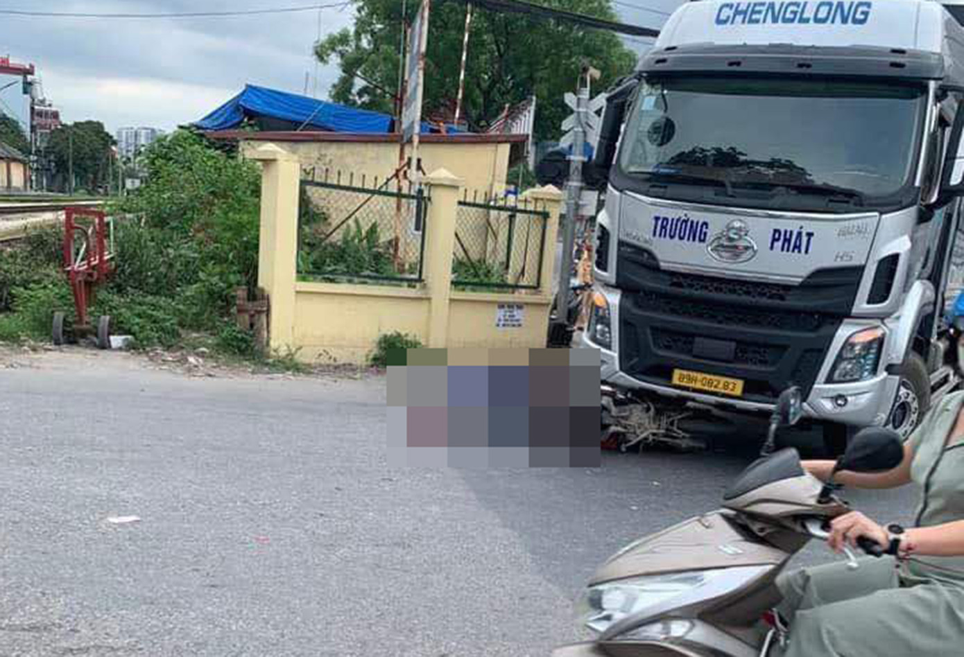 Hiện trường vụ tai nạn.