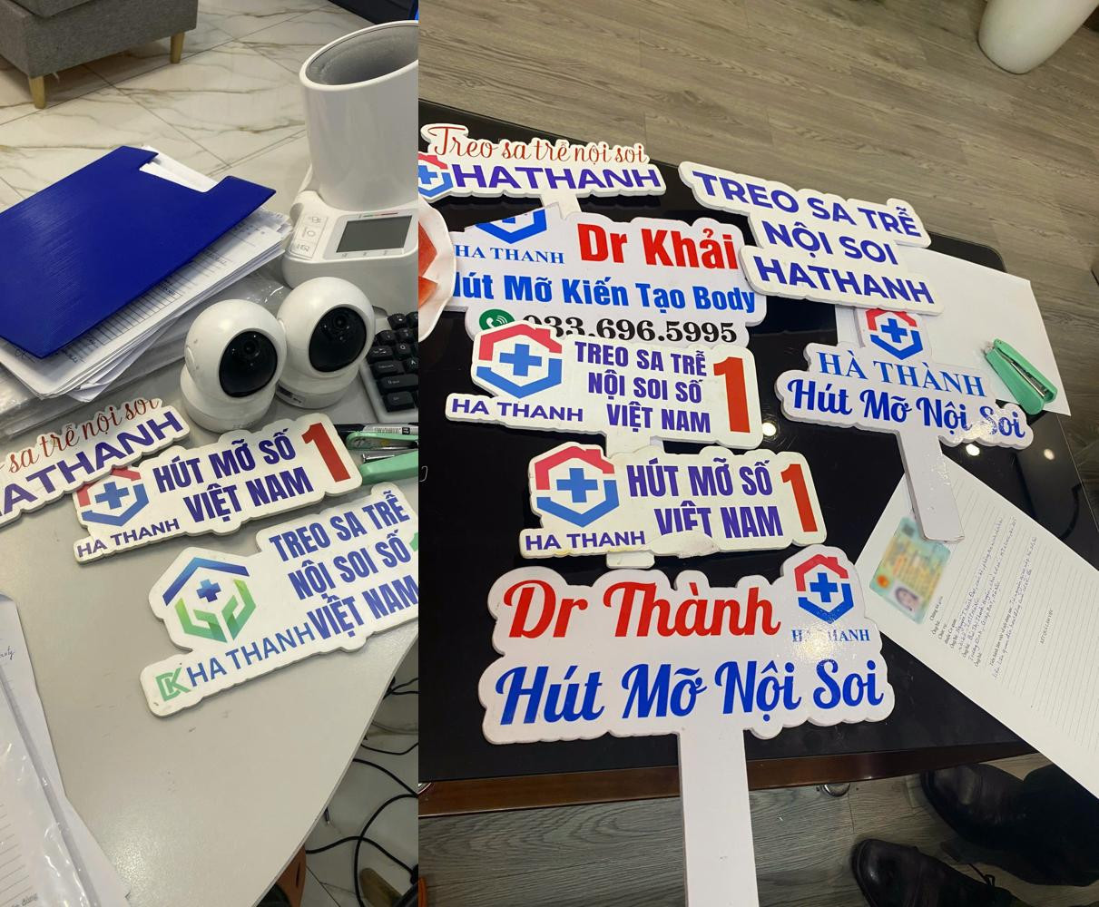 Hình ảnh quảng cáo của cơ sở không phép. Ảnh CACC