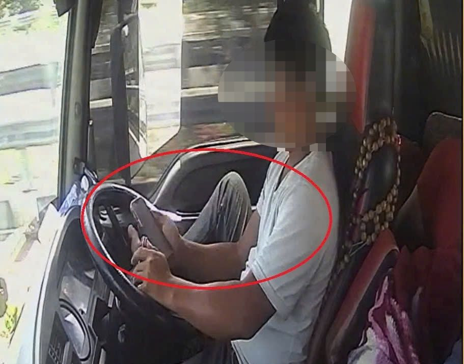 Hình ảnh tài xế vi phạm.