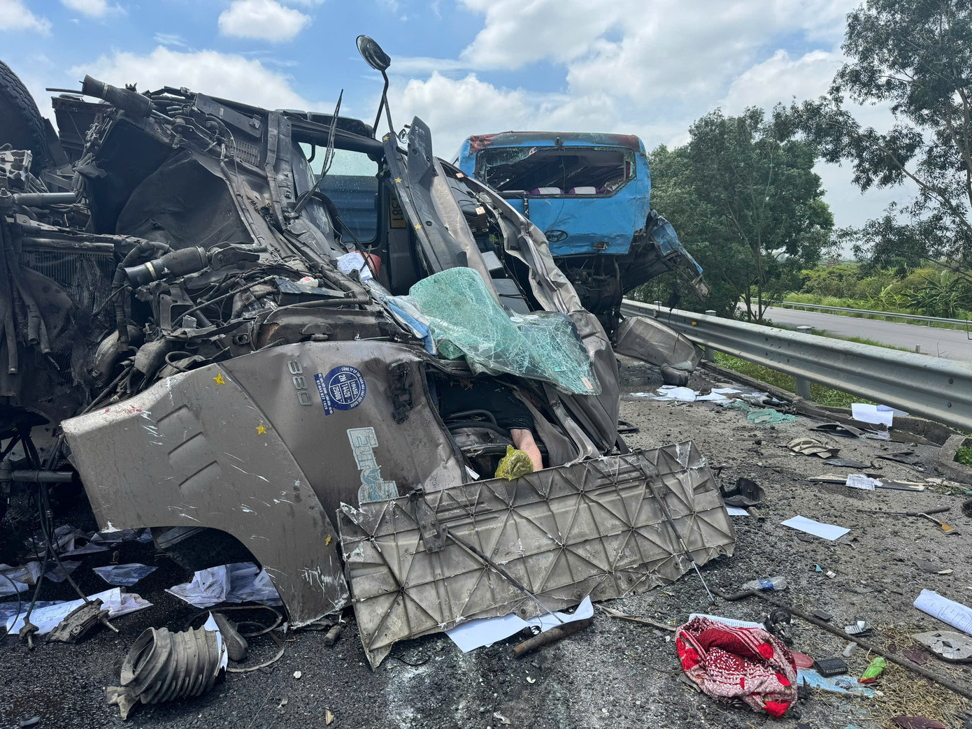 Hiện trường vụ tai nạn.