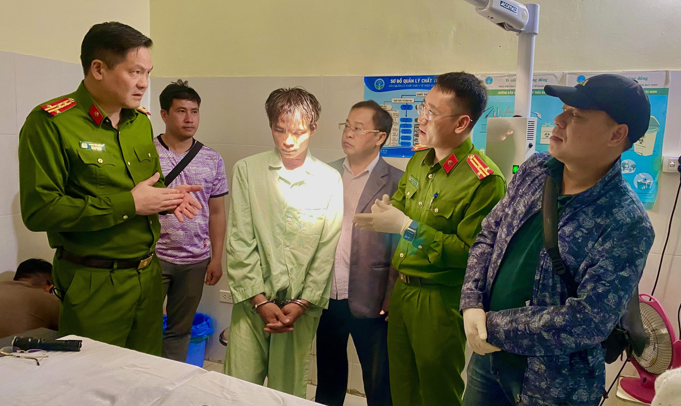 Đối tượng Lò Văn Xươm bị bắt giữ sau hơn 24 giờ lẩn trốn.