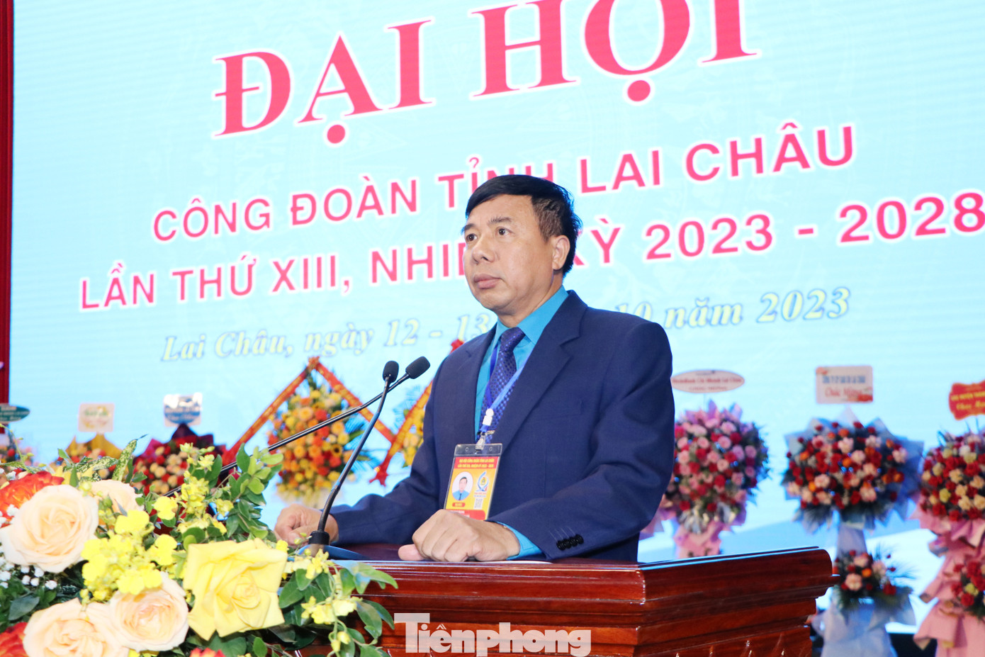 Ông Hoàng Thọ Trung tái cử chức danh Chủ tịch Liên đoàn Lao động tỉnh Lai Châu, khóa XIII, nhiệm kỳ 2023-2028.