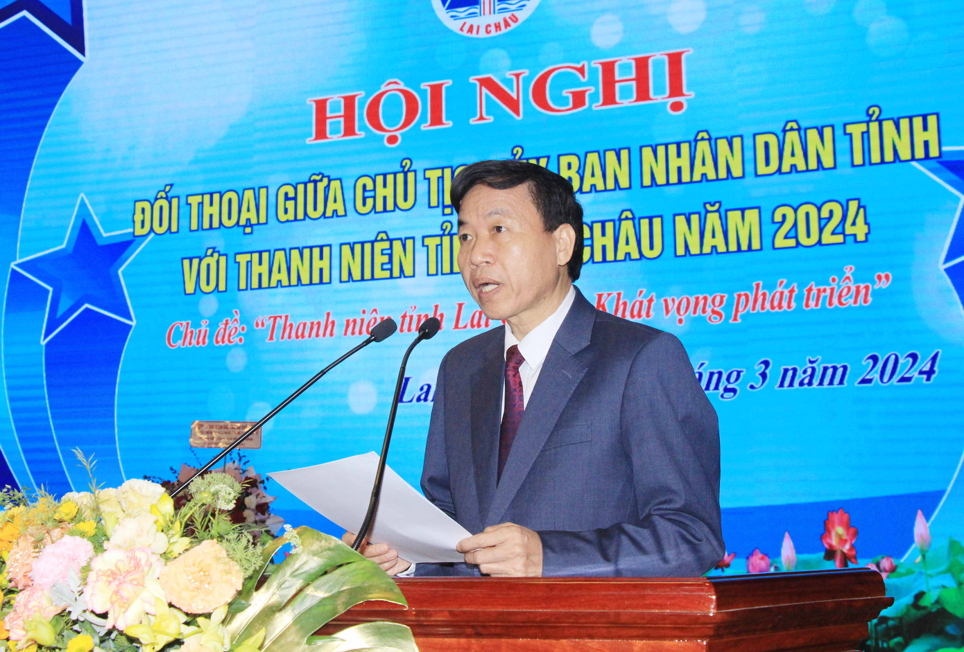 Chủ tịch UBND tỉnh Lai Châu Lê Văn Lương kết luận hội nghị.