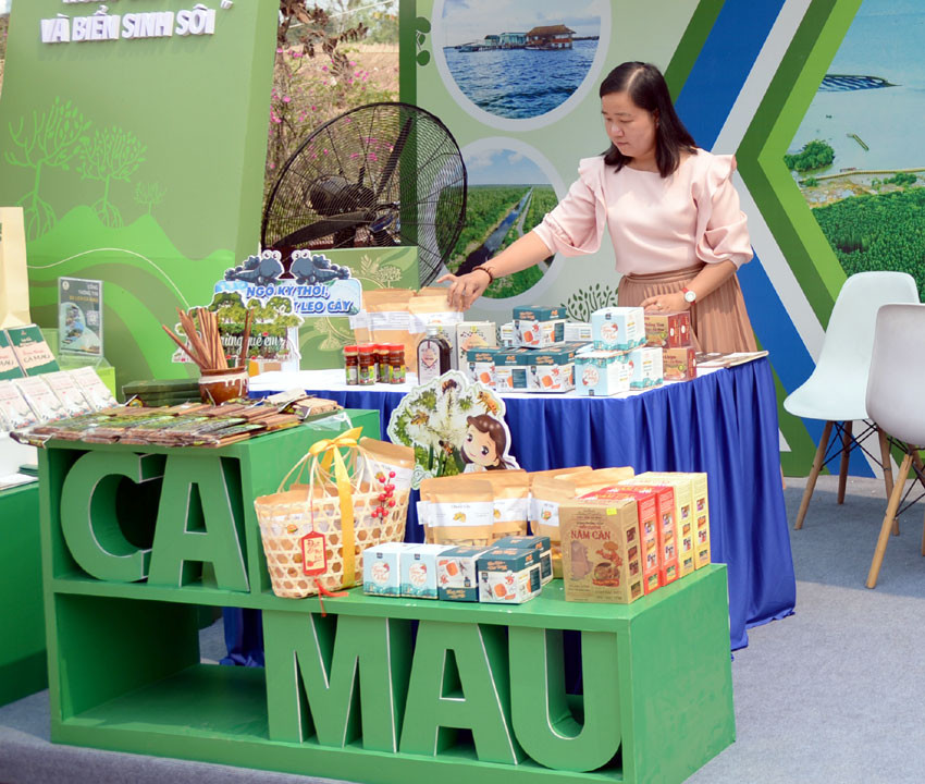 Không gian trưng bày, giới thiệu sản phẩm văn hóa, du lịch của tỉnh Cà Mau.