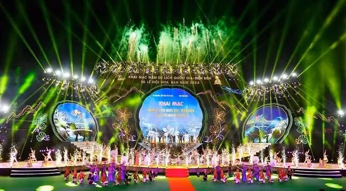 Chương trình văn nghệ đặc sắc tại Lễ khai mạc Năm du lịch Quốc gia - Điện Biên 2024.